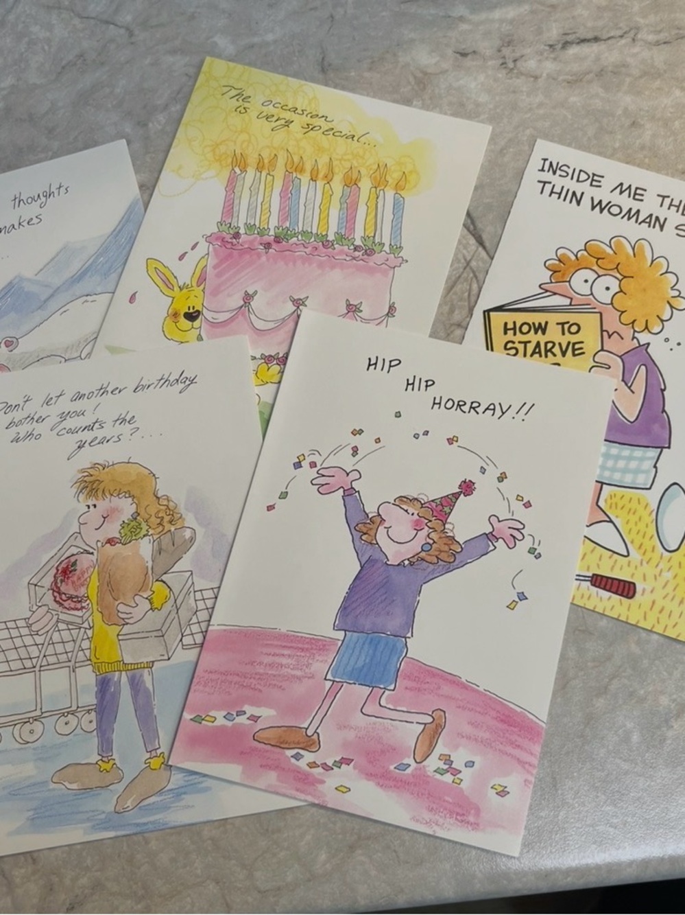 Assorted Illustrated Greeting Cards - hunmorous